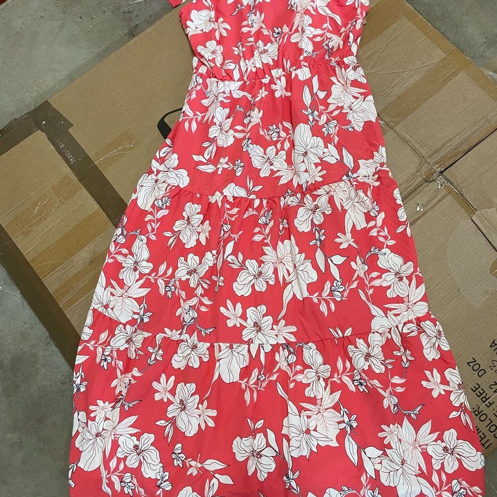 Sanctuary Coral and Cream Floral Dress